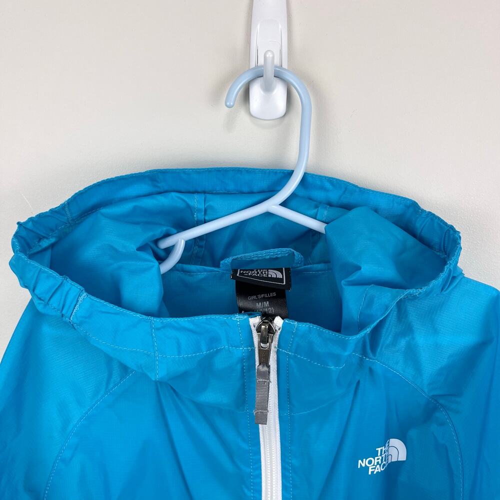 The North Face Girls Blue Hydrenalite Windbreaker Rain Jacket 10/12 - Picture 2 of 8